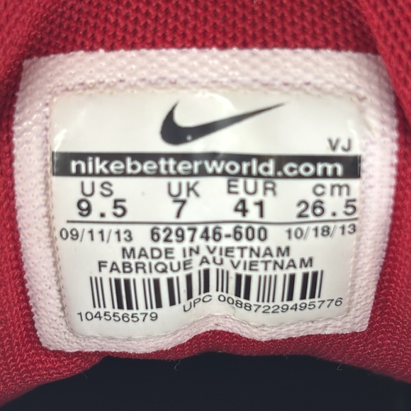 🔥🔥🔥Nike Force Dunk Sky High Hidden Wedge Heel Blk Red Women Sneaker Size: 9.5🔥🔥🔥 - Picture 9 of 10